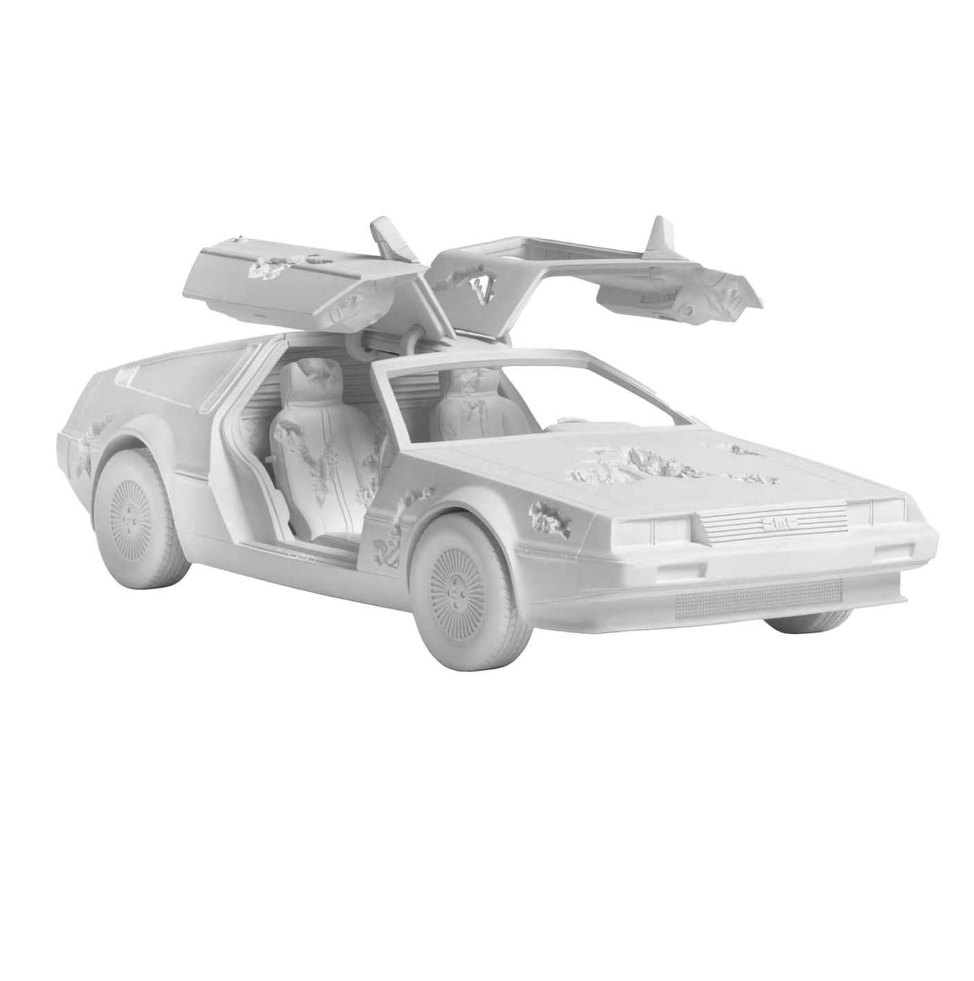 ERODED DELOREAN (WHITE)