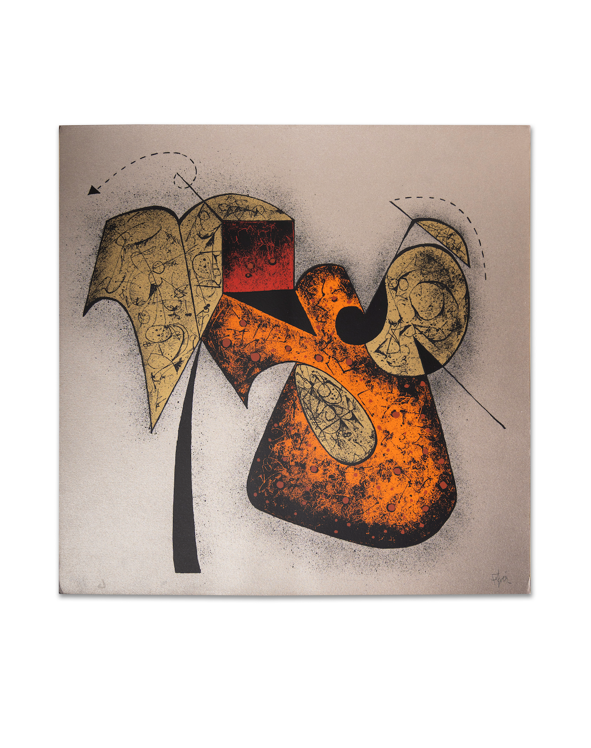 Abstracto con naranja